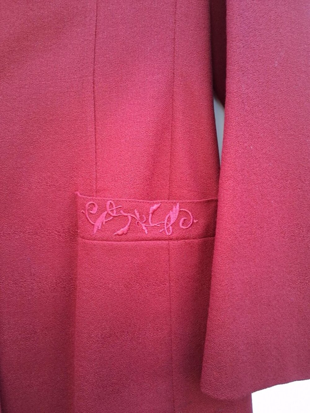 Vintage BRAEMAR by Michelle Monet 100% wool V-neck blazer, burgundy red (s. 10)